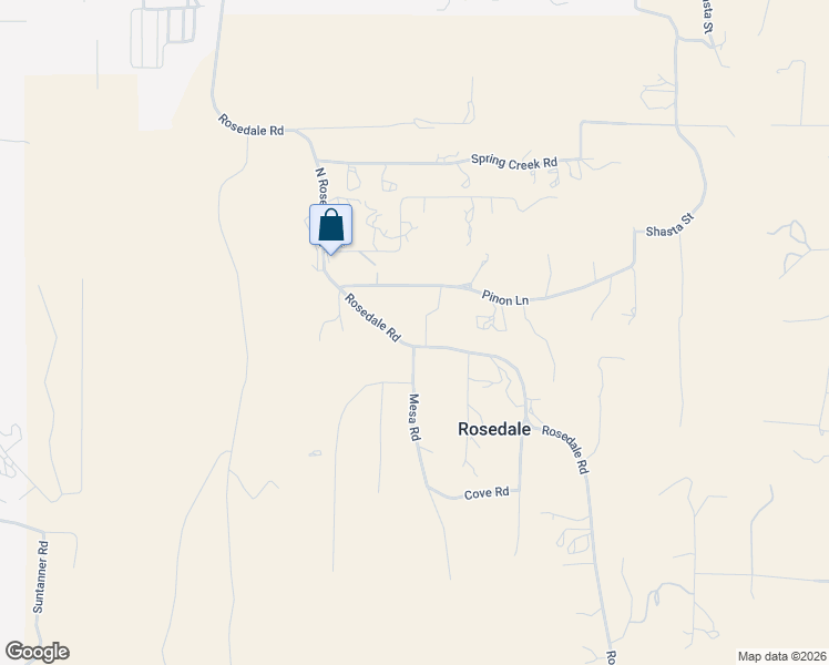 map of restaurants, bars, coffee shops, grocery stores, and more near 133 North Rosedale Road in Silver City