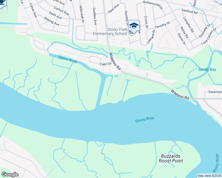 map of restaurants, bars, coffee shops, grocery stores, and more near 185 Wappoo Road in Charleston