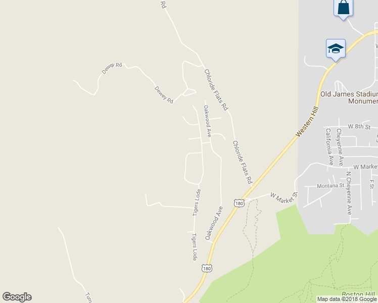 map of restaurants, bars, coffee shops, grocery stores, and more near 155 Sandalwood Avenue in Silver City