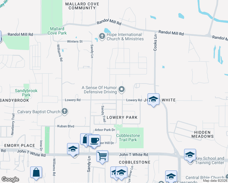 map of restaurants, bars, coffee shops, grocery stores, and more near 528 Cross Ridge Circle in Fort Worth