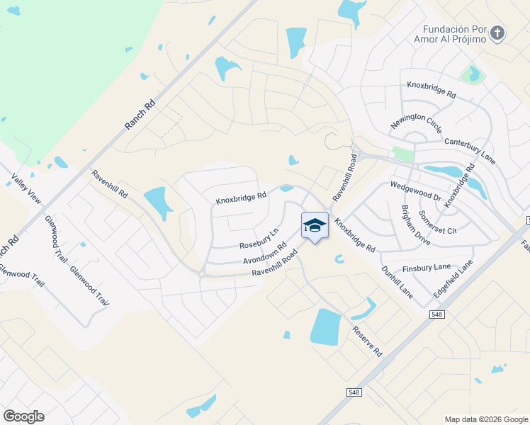 map of restaurants, bars, coffee shops, grocery stores, and more near 2323 Birdwell Cove in Forney