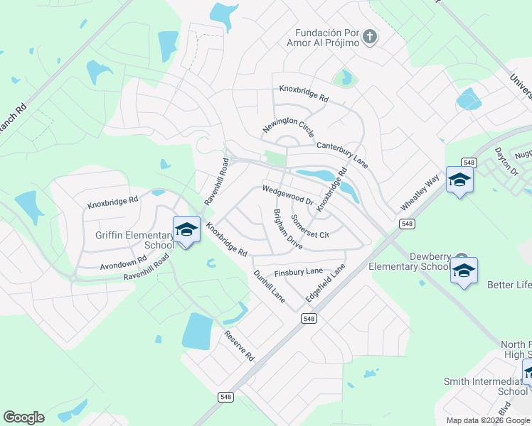 map of restaurants, bars, coffee shops, grocery stores, and more near 1116 Brigham Drive in Forney