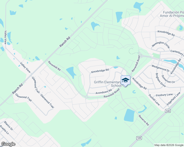 map of restaurants, bars, coffee shops, grocery stores, and more near 821 Knoxbridge Road in Forney