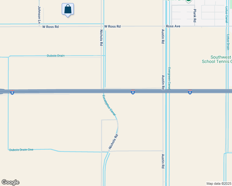 map of restaurants, bars, coffee shops, grocery stores, and more near Kumeyaay Highway in El Centro