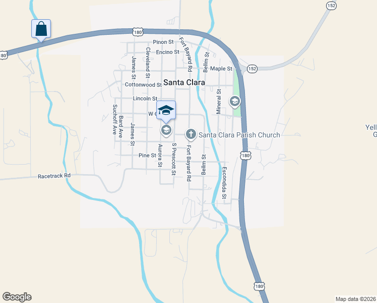 map of restaurants, bars, coffee shops, grocery stores, and more near 306 Bayard Street in Santa Clara