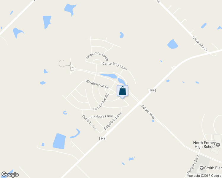 map of restaurants, bars, coffee shops, grocery stores, and more near Knoxbridge Road in Forney