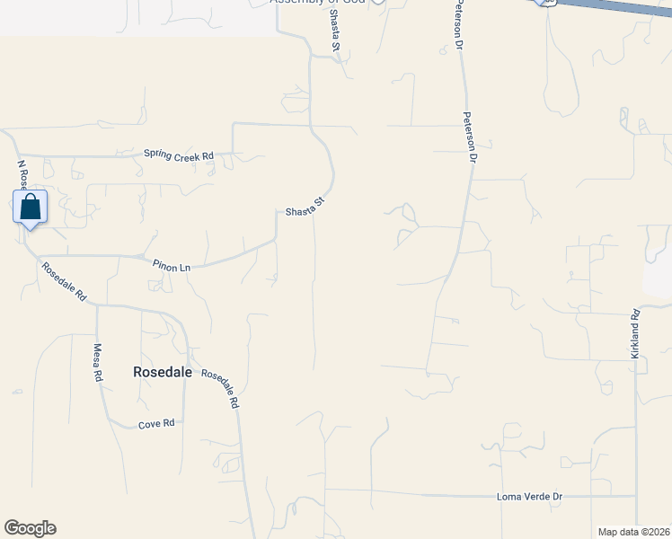 map of restaurants, bars, coffee shops, grocery stores, and more near 1-99 Logan Street in Silver City