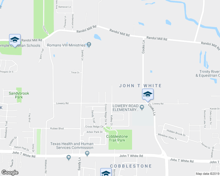 map of restaurants, bars, coffee shops, grocery stores, and more near 420 Kelley Court in Fort Worth