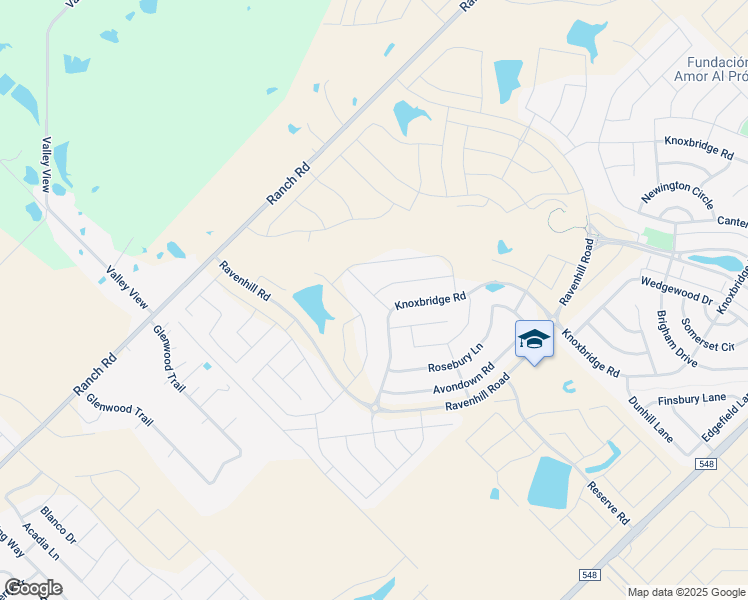 map of restaurants, bars, coffee shops, grocery stores, and more near 821 Knoxbridge Road in Forney