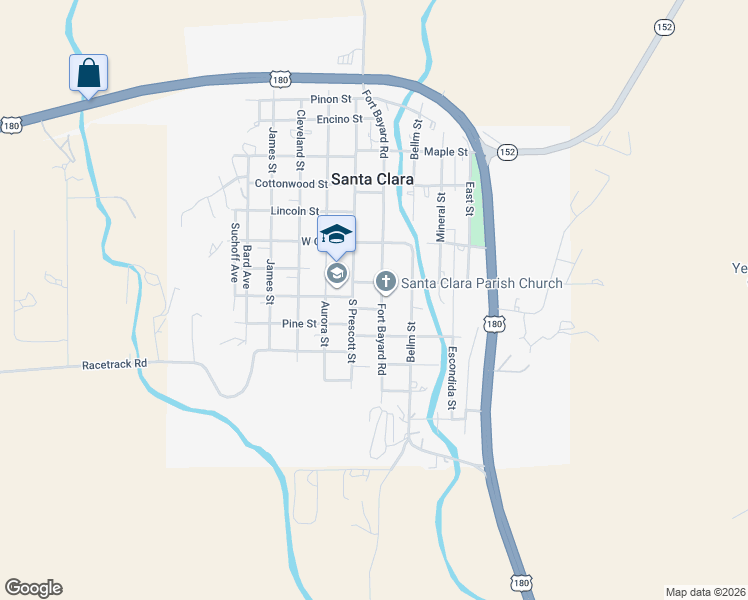 map of restaurants, bars, coffee shops, grocery stores, and more near 111 Bayard Street in Santa Clara