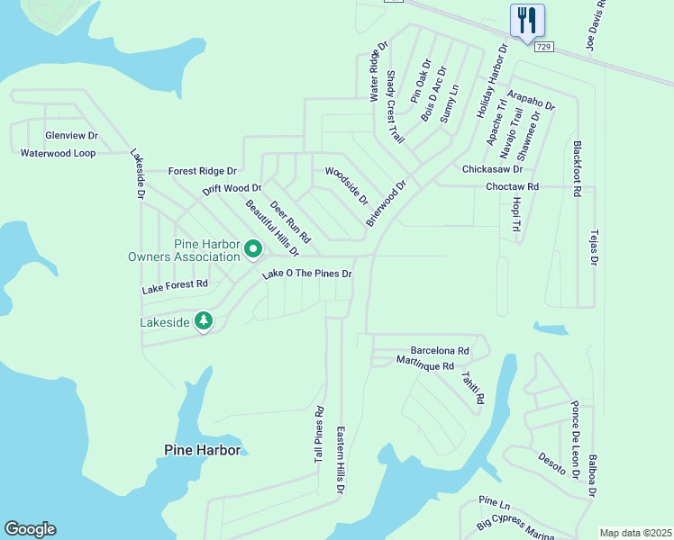 map of restaurants, bars, coffee shops, grocery stores, and more near 719 Brierwood Drive in Jefferson