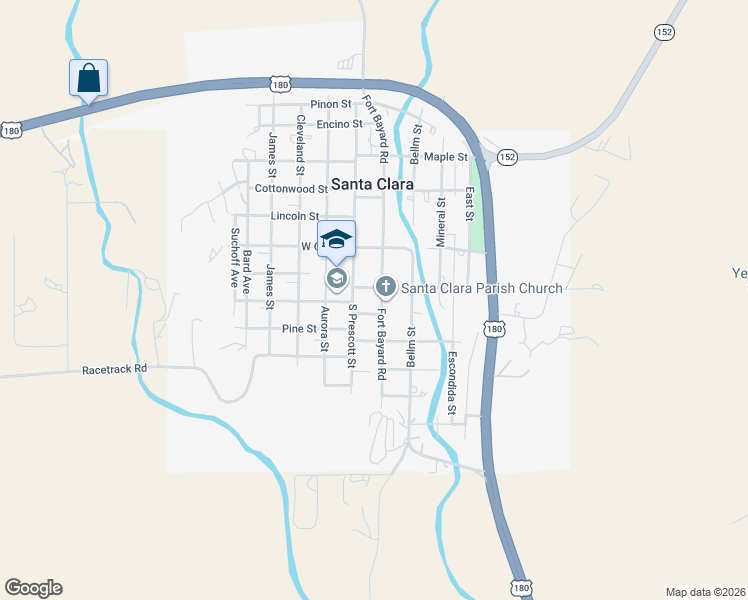 map of restaurants, bars, coffee shops, grocery stores, and more near 111 Bayard Street in Santa Clara