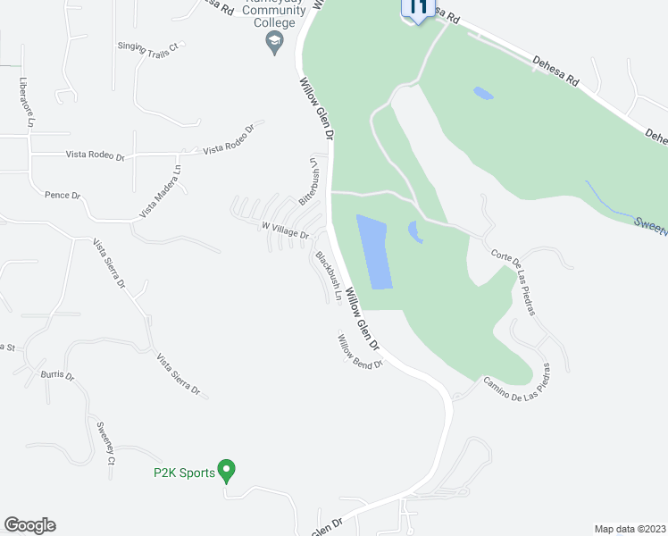 map of restaurants, bars, coffee shops, grocery stores, and more near 2773 Blackbush Lane in El Cajon