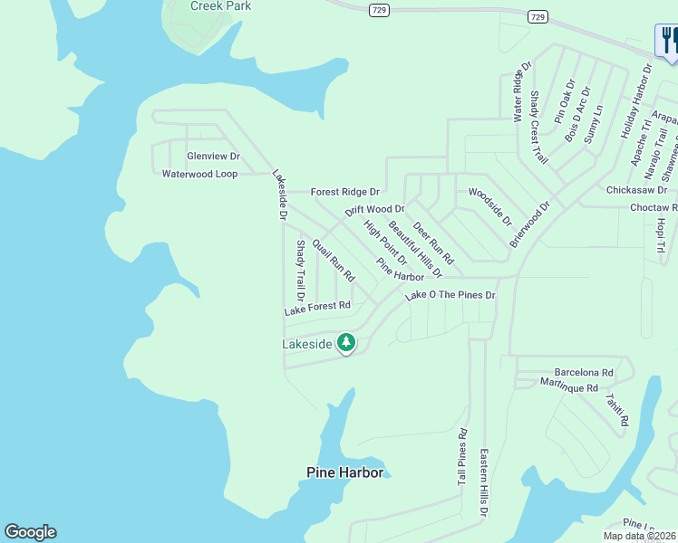 map of restaurants, bars, coffee shops, grocery stores, and more near 200 Dog Wood Drive in Jefferson