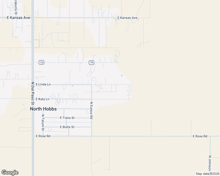 map of restaurants, bars, coffee shops, grocery stores, and more near 1711 East Linda Lane in Hobbs