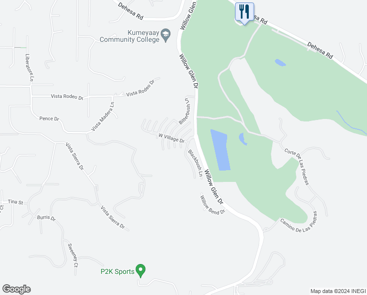 map of restaurants, bars, coffee shops, grocery stores, and more near 1397 Smokebush Court in El Cajon