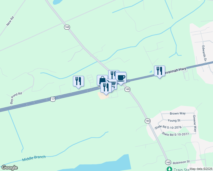 map of restaurants, bars, coffee shops, grocery stores, and more near in Ravenel