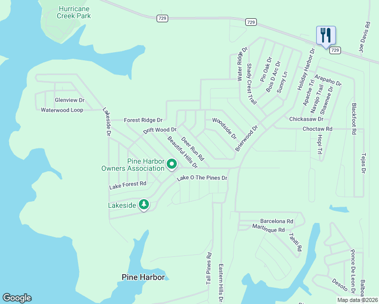 map of restaurants, bars, coffee shops, grocery stores, and more near Deer Run Road in Jefferson