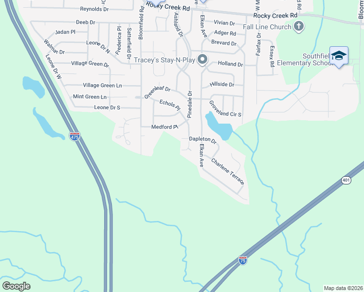 map of restaurants, bars, coffee shops, grocery stores, and more near 4685 Pinedale Drive in Macon