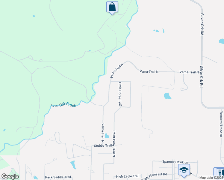 map of restaurants, bars, coffee shops, grocery stores, and more near 624 Verna Trail North in Fort Worth
