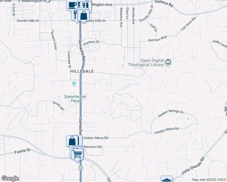 map of restaurants, bars, coffee shops, grocery stores, and more near 1173 San Lori Lane in El Cajon