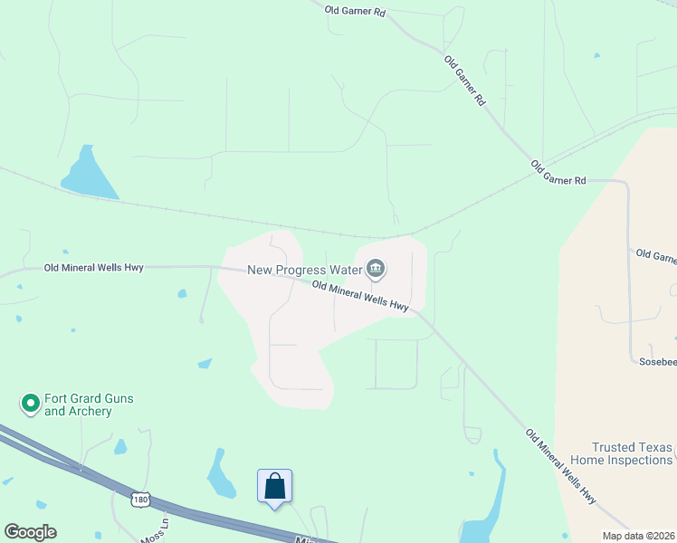 map of restaurants, bars, coffee shops, grocery stores, and more near 2812 Old Mineral Wells Highway in Weatherford