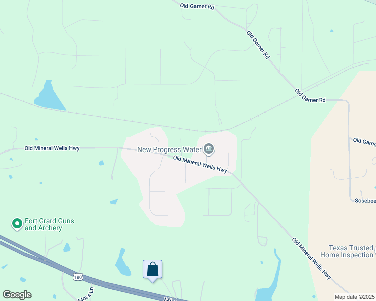 map of restaurants, bars, coffee shops, grocery stores, and more near 104 Cinnamon Court in Weatherford