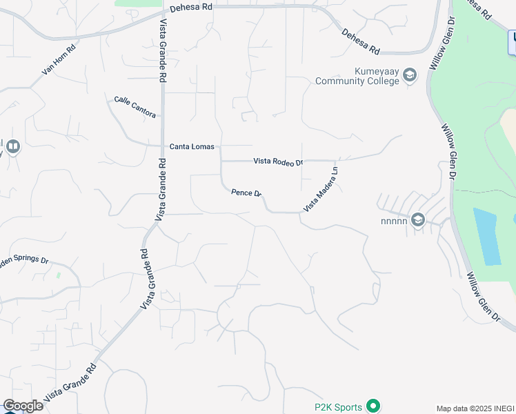 map of restaurants, bars, coffee shops, grocery stores, and more near 2458 Pence Drive in El Cajon