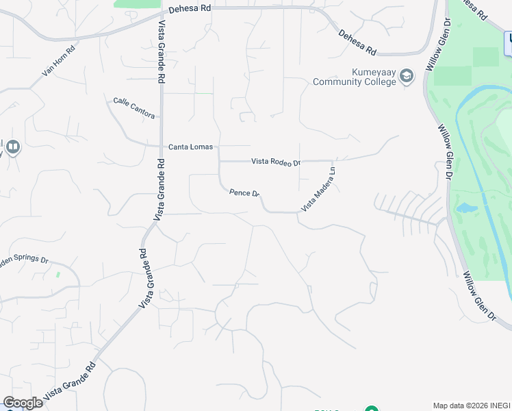 map of restaurants, bars, coffee shops, grocery stores, and more near 2458 Pence Drive in El Cajon
