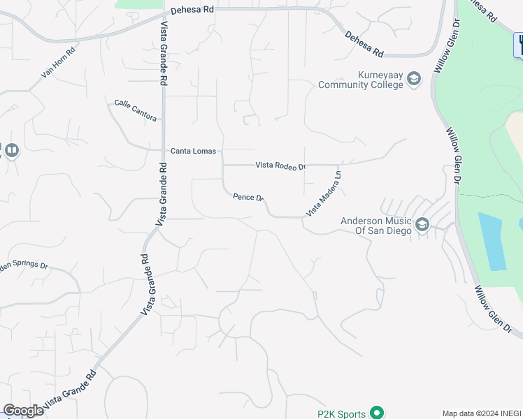 map of restaurants, bars, coffee shops, grocery stores, and more near 2441 Pence Drive in El Cajon