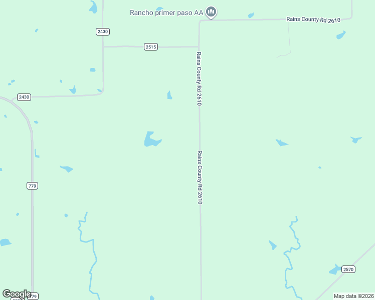 map of restaurants, bars, coffee shops, grocery stores, and more near 723-725 County Road 2610 in Alba