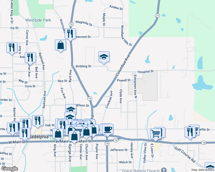 map of restaurants, bars, coffee shops, grocery stores, and more near 426 Columbus Avenue in Philadelphia