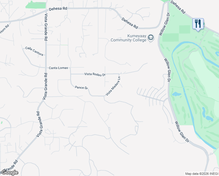 map of restaurants, bars, coffee shops, grocery stores, and more near 1064 Vista Madera Lane in El Cajon