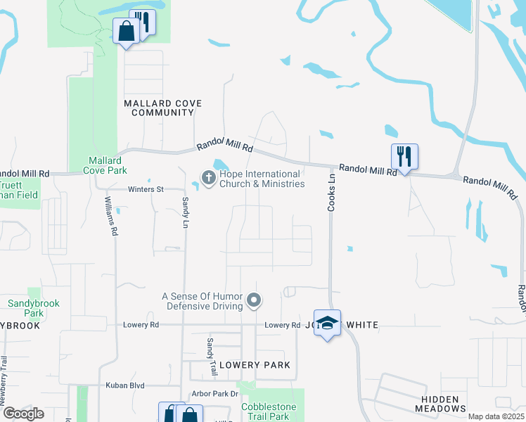 map of restaurants, bars, coffee shops, grocery stores, and more near 320 Blue Buffalo Street in Fort Worth