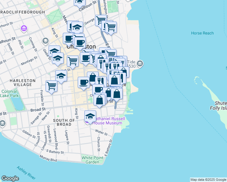 map of restaurants, bars, coffee shops, grocery stores, and more near 149 U.S. 52 Spur in Charleston