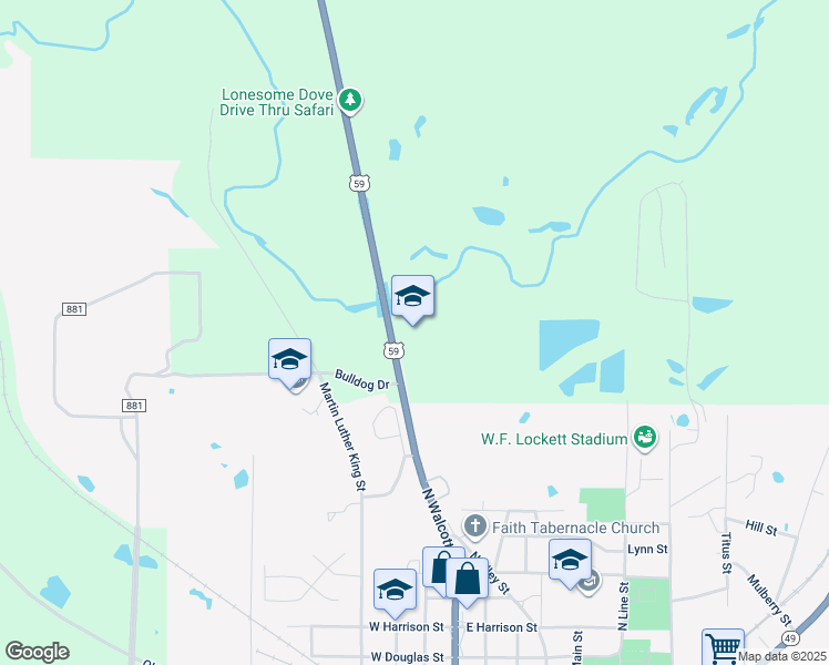 map of restaurants, bars, coffee shops, grocery stores, and more near in Smithland