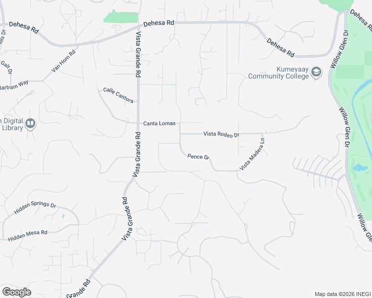 map of restaurants, bars, coffee shops, grocery stores, and more near 2326 Pence Drive in El Cajon