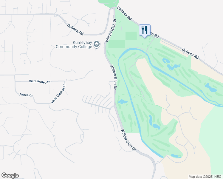 map of restaurants, bars, coffee shops, grocery stores, and more near 1117 Bitterbush Lane in El Cajon