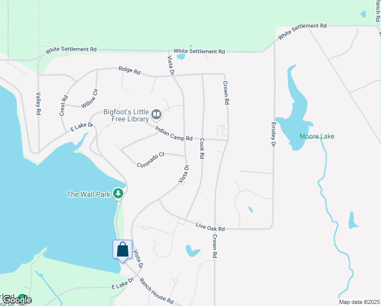 map of restaurants, bars, coffee shops, grocery stores, and more near 348 Vista Drive in Willow Park