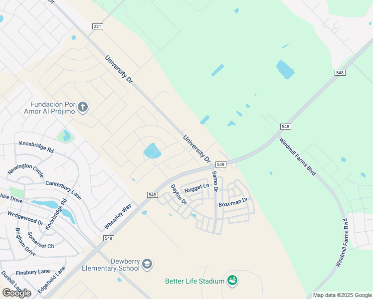 map of restaurants, bars, coffee shops, grocery stores, and more near 15127 University Drive in Forney