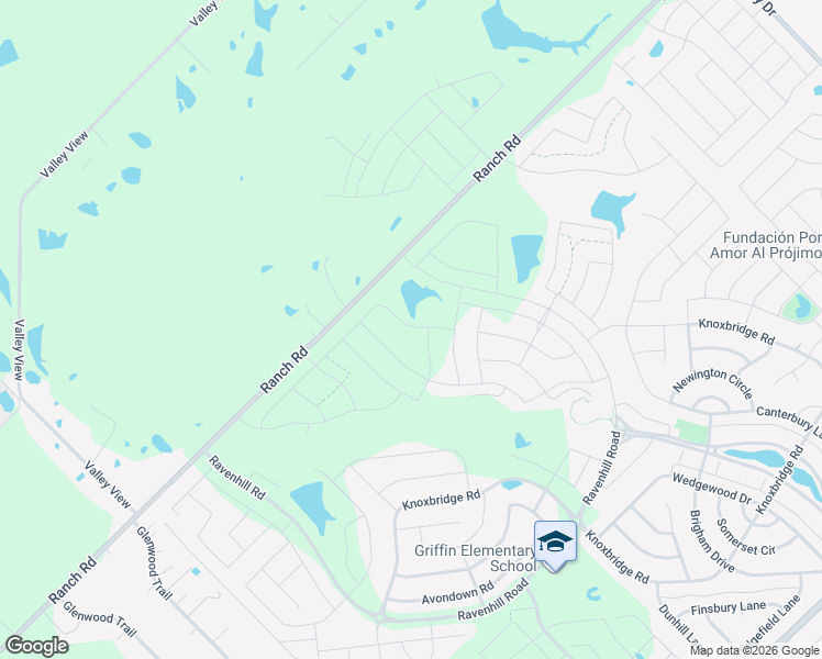 map of restaurants, bars, coffee shops, grocery stores, and more near 15456-16544 Ranch Road in Forney