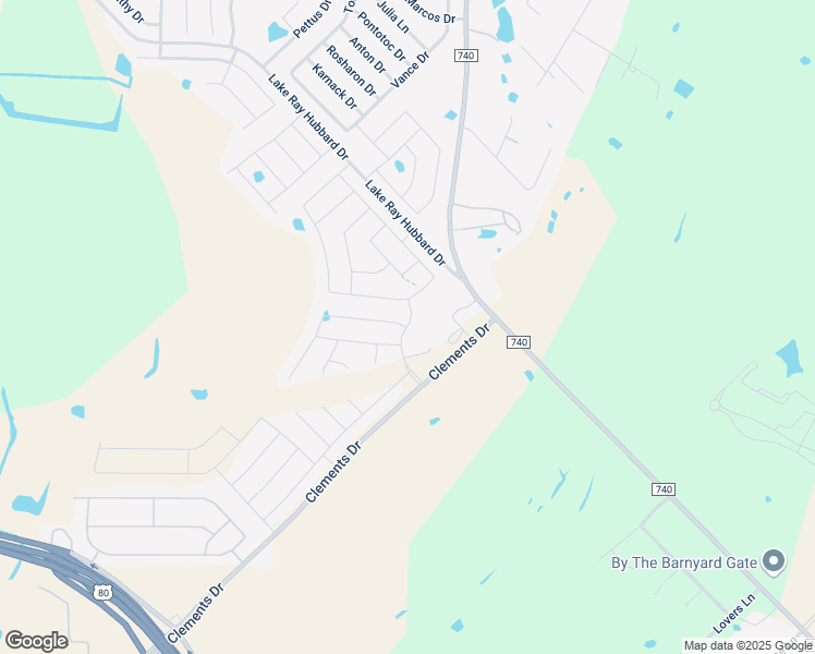map of restaurants, bars, coffee shops, grocery stores, and more near 2513 Skip Away Court in Forney