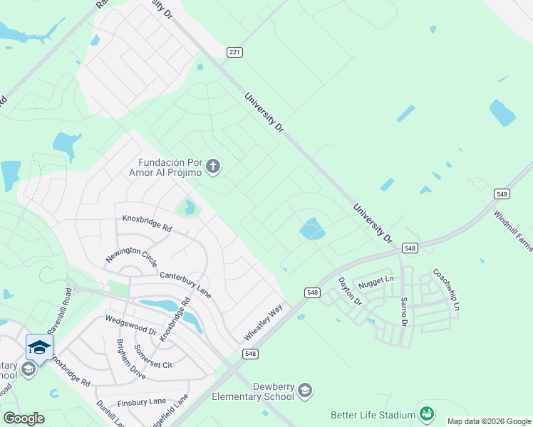 map of restaurants, bars, coffee shops, grocery stores, and more near 1308 Bideford Way in Forney