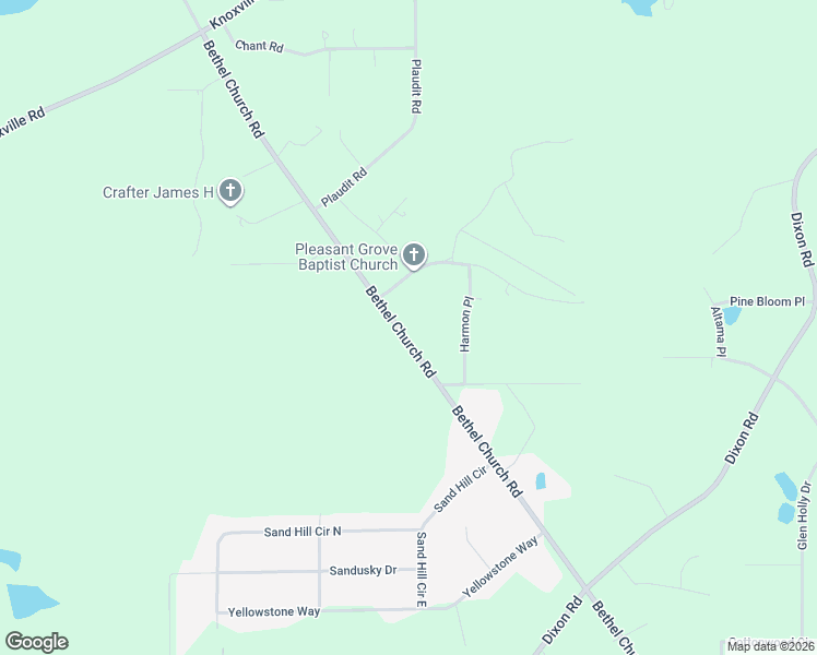 map of restaurants, bars, coffee shops, grocery stores, and more near 7321 Bethel Church Road in Lizella