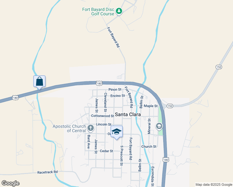 map of restaurants, bars, coffee shops, grocery stores, and more near 105 Encino Street in Santa Clara