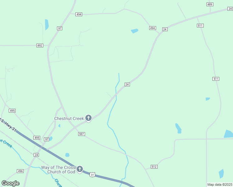 map of restaurants, bars, coffee shops, grocery stores, and more near 12591 County Road 24 in Verbena