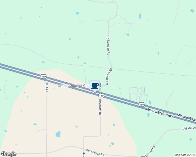 map of restaurants, bars, coffee shops, grocery stores, and more near 6160 Mineral Wells Highway in Weatherford