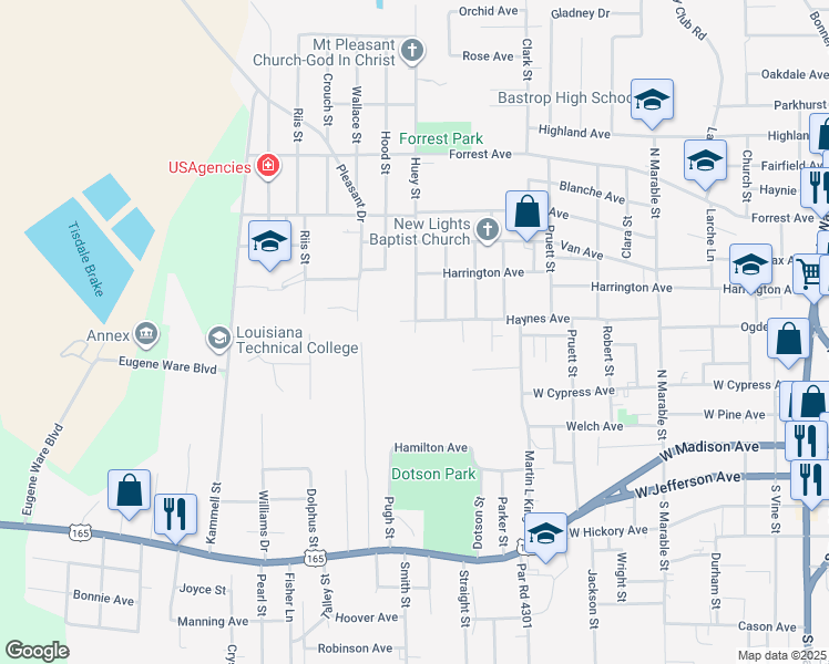 523 Huey Street, Bastrop LA Walk Score