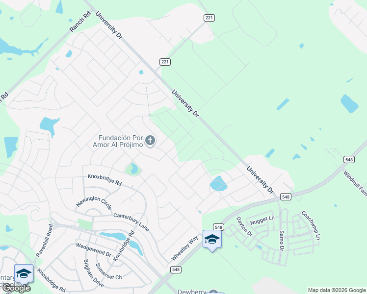 map of restaurants, bars, coffee shops, grocery stores, and more near 15493-15829 University Drive in Forney
