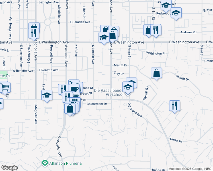 map of restaurants, bars, coffee shops, grocery stores, and more near 991 Billings Street in El Cajon